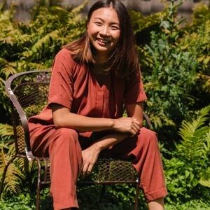 Oriane Stacie Maternity Jumper in Rust Color